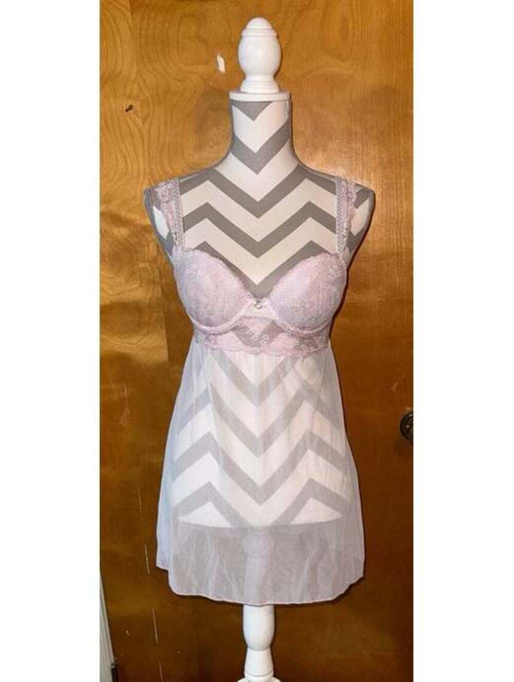 White / Light Pink Lingerie See Through Sexy Size S Small